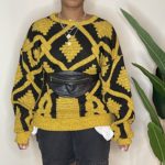 Vintage Knitted 80s Men Sweater (XL) 2