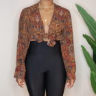 Vintage Floral Joan Leslie Blouse (M) 2