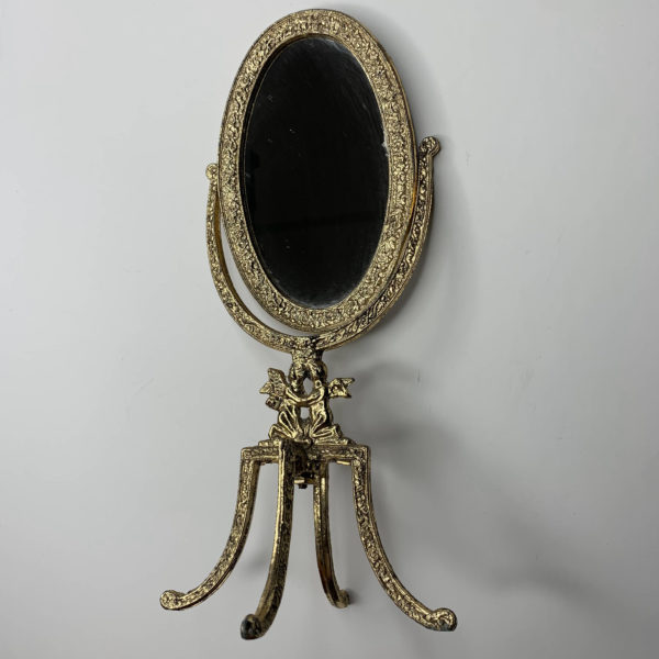 Mini Rustic Vintage Gold Angel Vanity Mirror 1