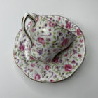 Vintage Rosina Floral Bone China Teacup and Saucer Set 3