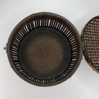 Vintage Round Wicker Storage Box 4