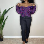 Purple Vintage Secretary Blouse (M) 3