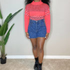 Vintage Kaelin 80’s Neon Knit Sweater (XS) 3
