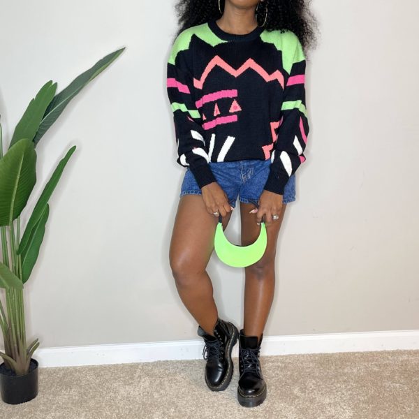 90s Neon Nils Sweater (M) 1