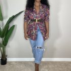 Vtg 80s Floral Blazer (L) 2