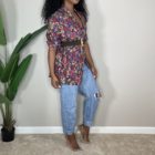 Vtg 80s Floral Blazer (L) 3