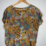 80s Notations Short Sleeve Blouse (M) 2