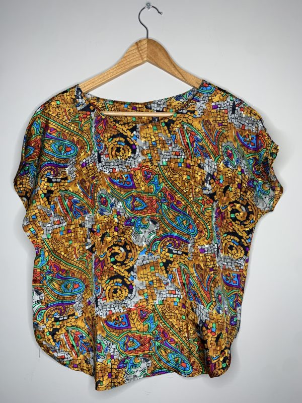 80s Notations Short Sleeve Blouse (M) 1