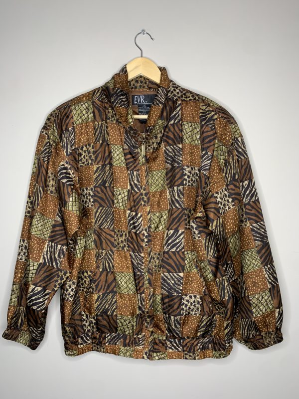 Animal Print Bomber Jacket (L) 1