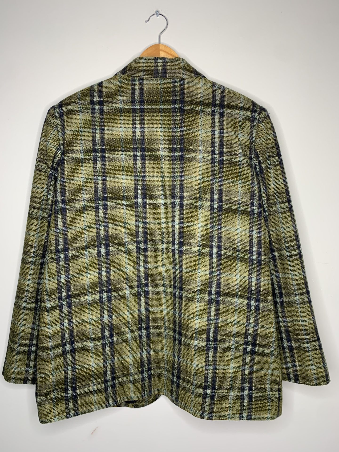 Military Green Plaid Blazer (XL) - MPC Vintage