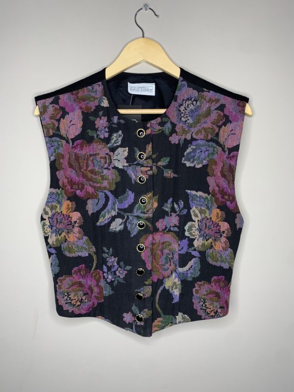 Classic 80's Floral Vest (M) 1