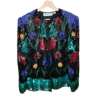 Scala Beaded Sequin Silk Blazer 2