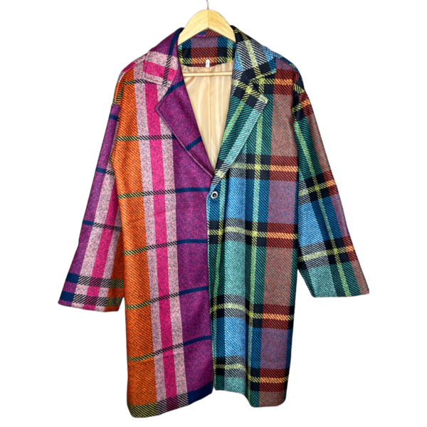 Plaid Print Coat 1